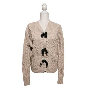 Cable Knit Bow Sweater